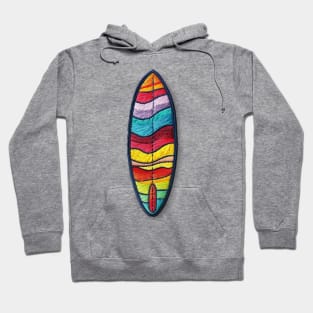 Embroidered Surfboard Patch Design Hoodie